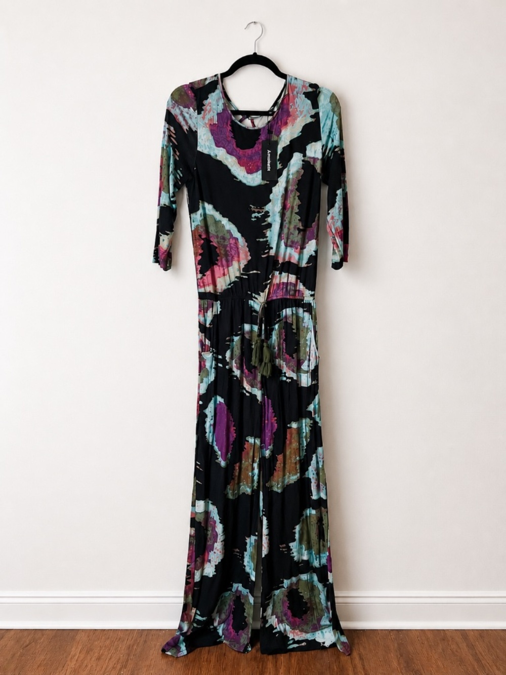 Annabelle NWT M Abstract Print Wide Leg Flowy Jumpsuit | Boho Artsy Festival